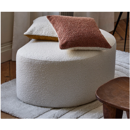 Pouf Julika bouclé
